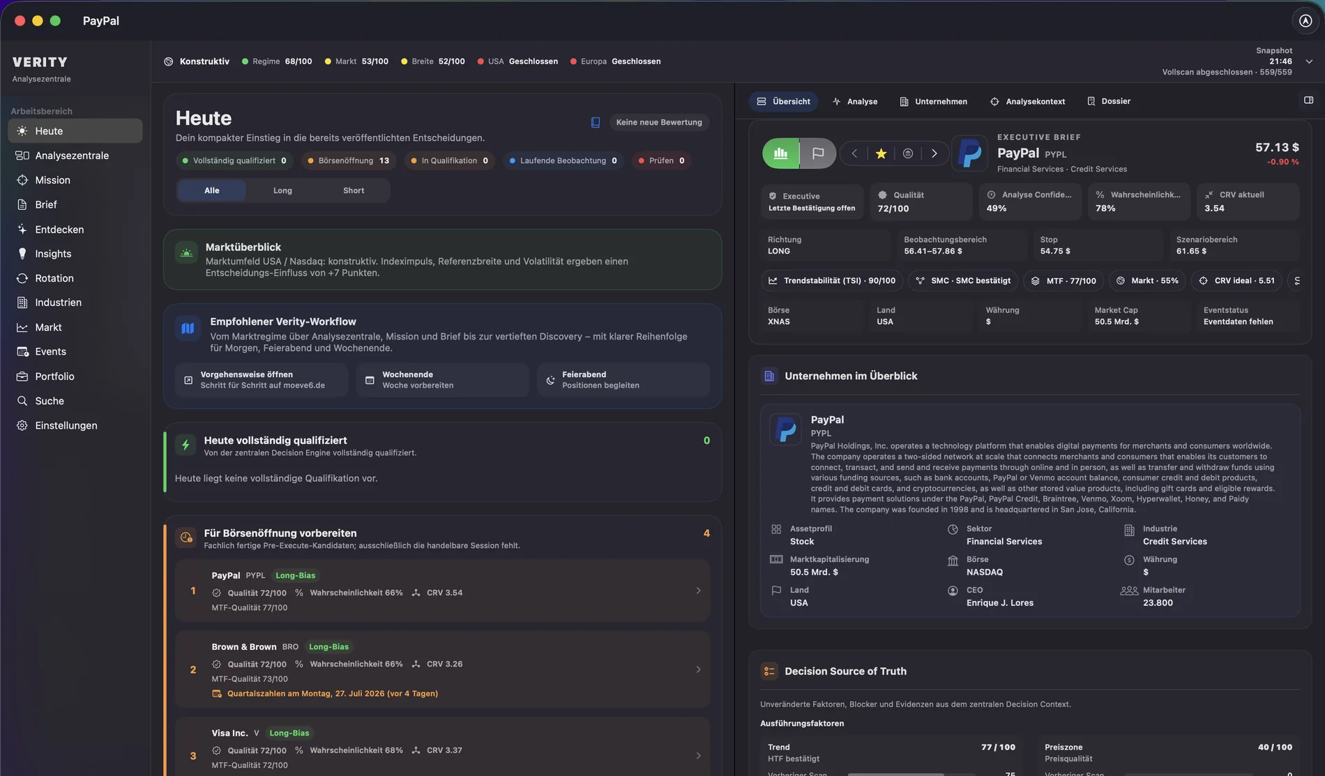 Verity Assets auf macOS